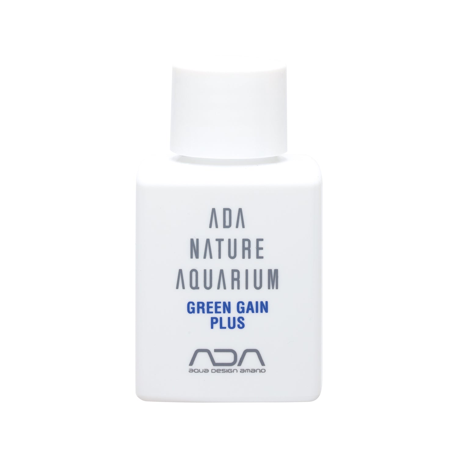 Das Bild zeigt eine Flasche des flüssigen Pflanzenstärkungsmittels ADA Green Gain Plus. Hier ist eine detaillierte Beschreibung:
ADA Green Gain Plus 50ml