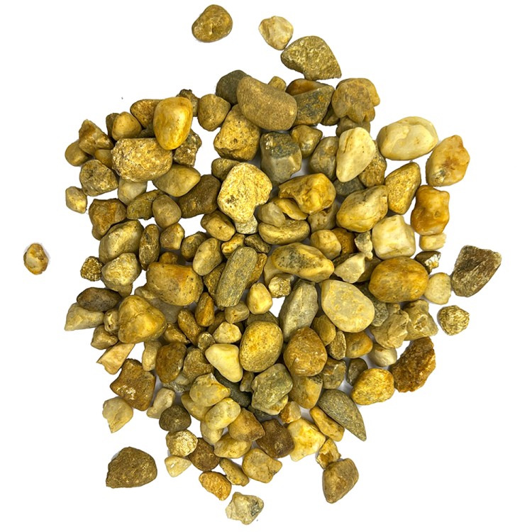 Eine Ansammlung von kleinen, goldgelben Steinen.