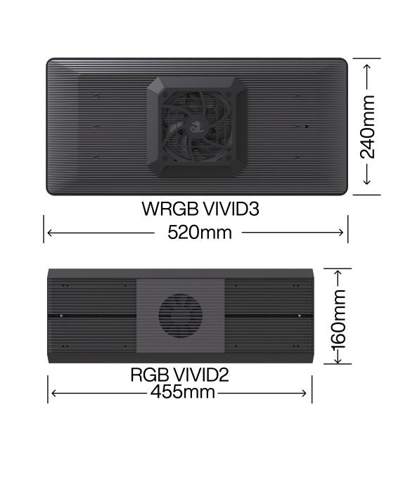 Chihiros WRGB Vivid3 60-90 cm (180 W) Schwarz - DE Version
