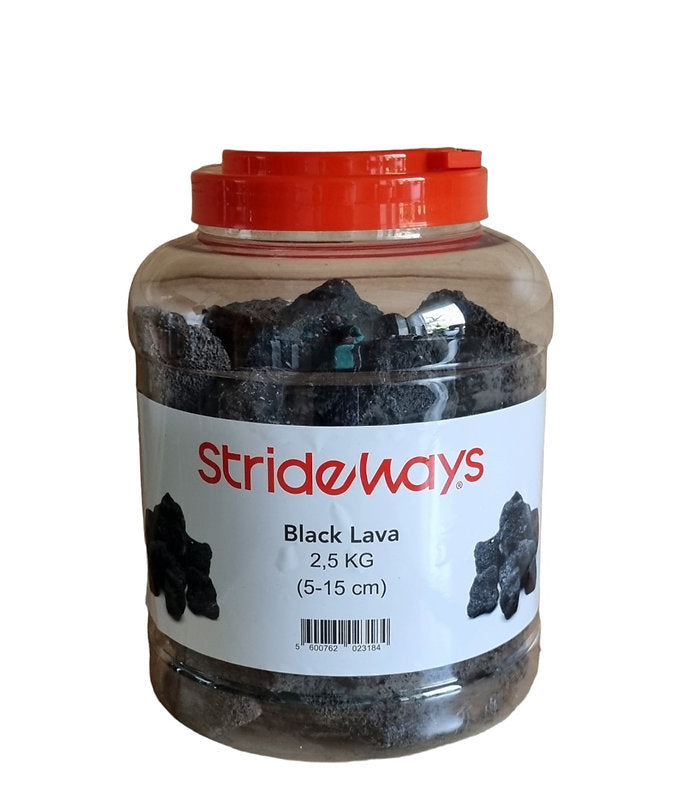 Strideways Black Lava Stone Bottle Pack 5-15cm / 2,5kg