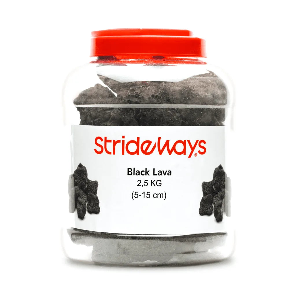 Strideways Black Lava Stone Bottle Pack 5-15cm / 2,5kg