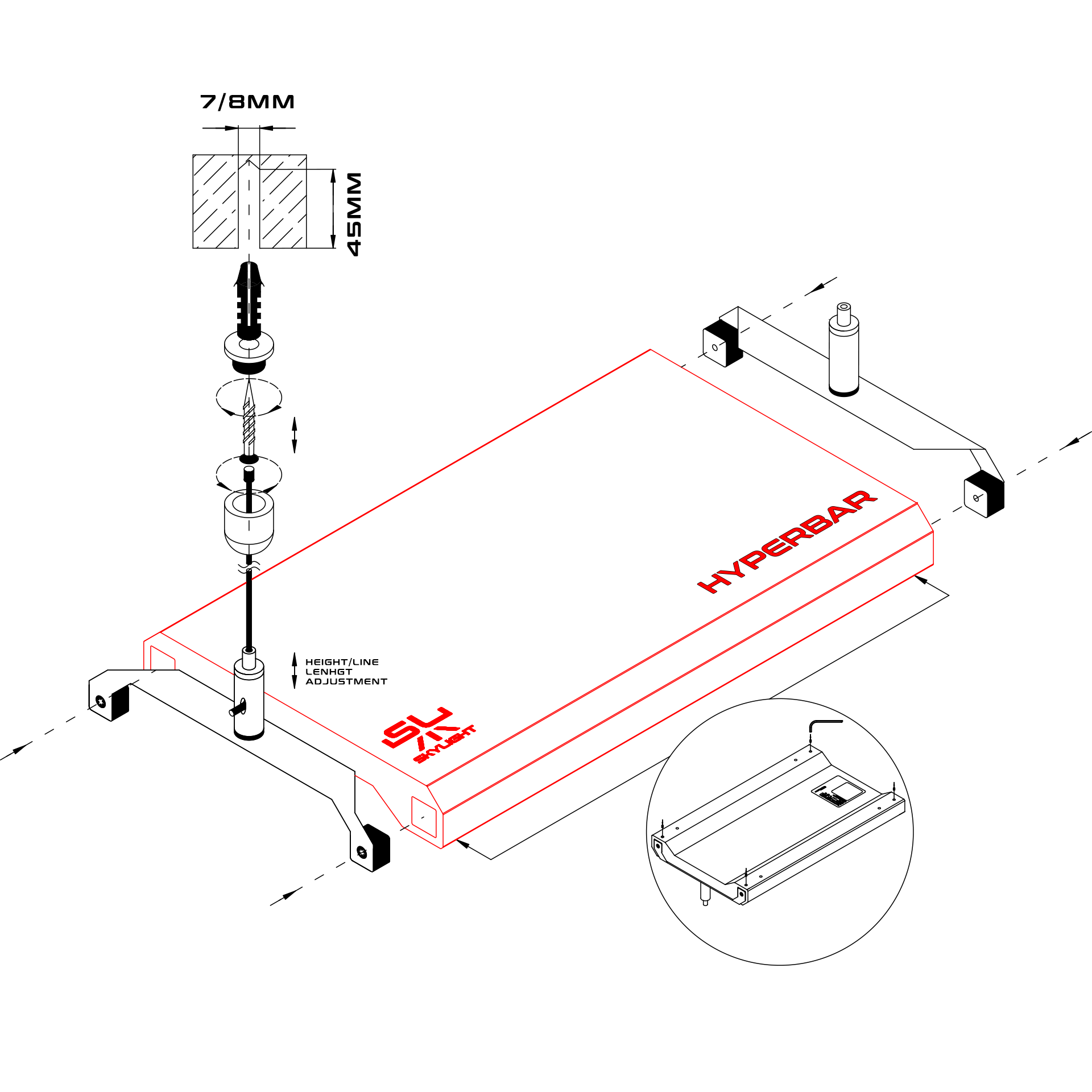 Skylight Hyperbar – Hanging Kit